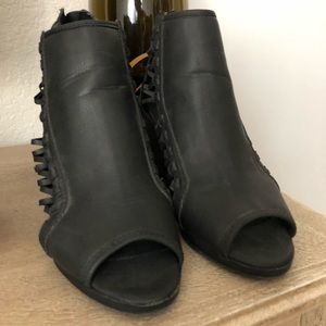 Open toe booties